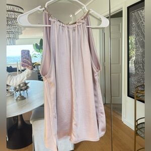 A.L.C. Pink Tank Top with Gold Chain Detail